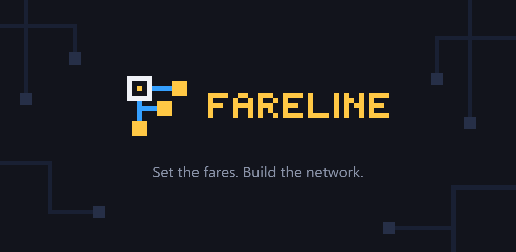 The FARELINE logo on the game's dark plate